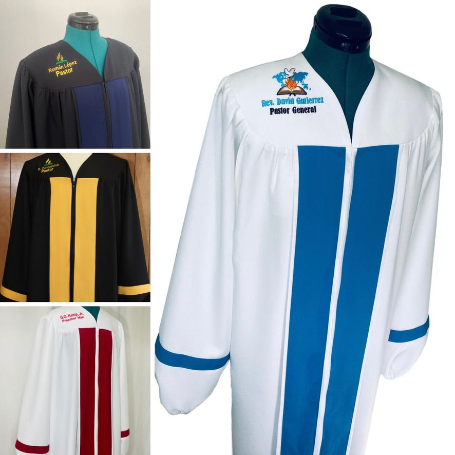 Personalized Baptismal Robe for Pastors | Ecclesiastical Baptismal Attire | Luxury Clergy Robe | Baptismal Robe for Pastors and Clergy | Luxury Ceremonial Attire | Adult Baptismal Suit | Baptismal Robe for Pastors | Luxury Baptismal Robe for Clergy