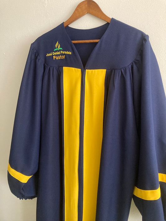 Personalized Baptismal Robe for Pastors | Ecclesiastical Baptismal Attire | Luxury Clergy Robe | Baptismal Robe for Pastors and Clergy | Luxury Ceremonial Attire | Adult Baptismal Suit | Baptismal Robe for Pastors | Luxury Baptismal Robe for Clergy