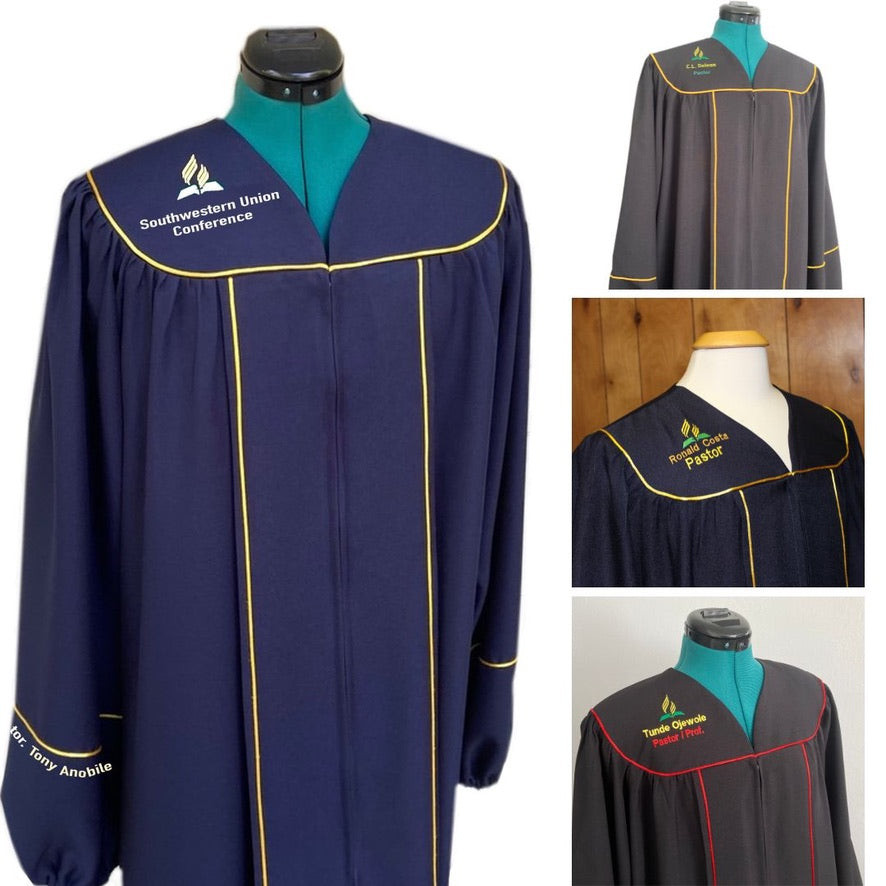 Baptismal Robes for Pastors,Baptismal Gowns for Pastors. Christening Gown for Adults, EmbroideredClergy Robe.Adult Baptismal Robe,CustomMade.